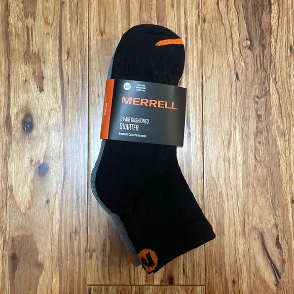 Merrell 3 Pair Cushioned Quarter Socks - Picture 1 of 8